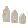 White Ceramic LED Light Up Dutch Christmas House
