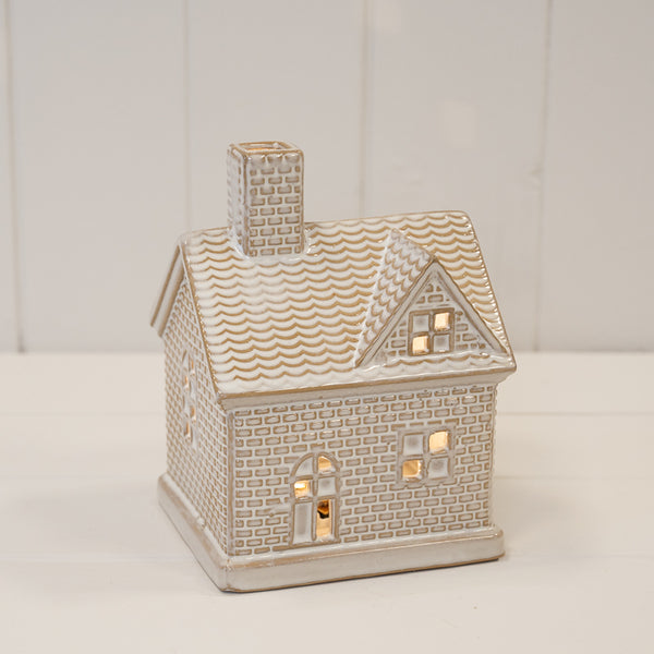 Ceramic LED Light Up Cottage House