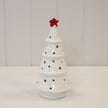 Satchville Winter Wonderland LED Christmas tree with star topper, decorated with colorful lights for holiday festive display.