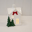 Satchville Christmas Home with Red Bow large decorative Christmas sign