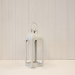 White Metal Open Faced Lantern