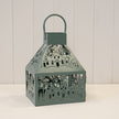 Sage Green Metal Lantern