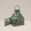 Sage Green Metal Lantern