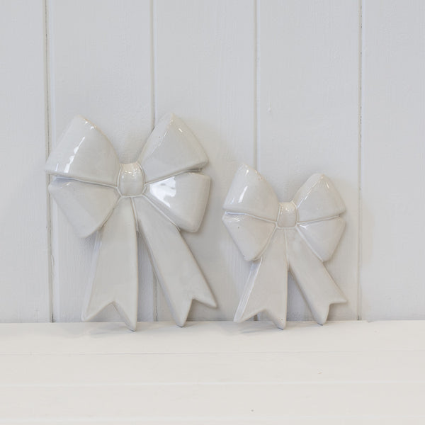 Ceramic Double Bow Decor - Large