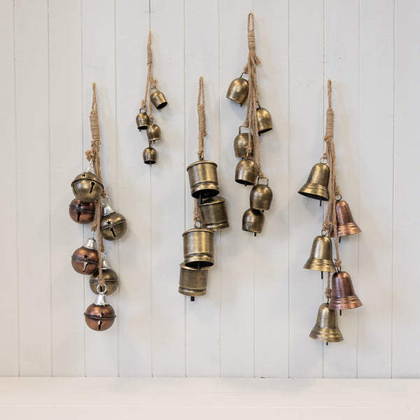 Gold and Copper Bell Hanging Garland
