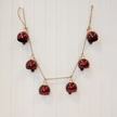 Glossy Deep Red Metal 6 Bell Garland