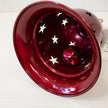 Glossy Red Metal Bell with Cutout Detail Small