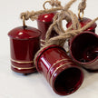 Metal Glossy Red 7 Cowbell Hanging Garland