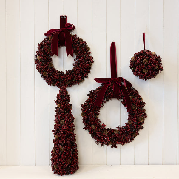 Luxury Burgundy Berry Tall Tree