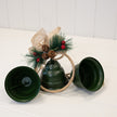Forest green hanging bell decoration for traditional Christmas styling