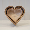 Set of Two Heart Wooden Planters