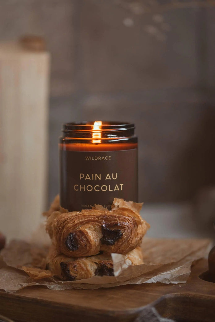 Pain Au Chocolat Lidded Glass Candle Jar - CandlesCandles - Lulu Loves Home