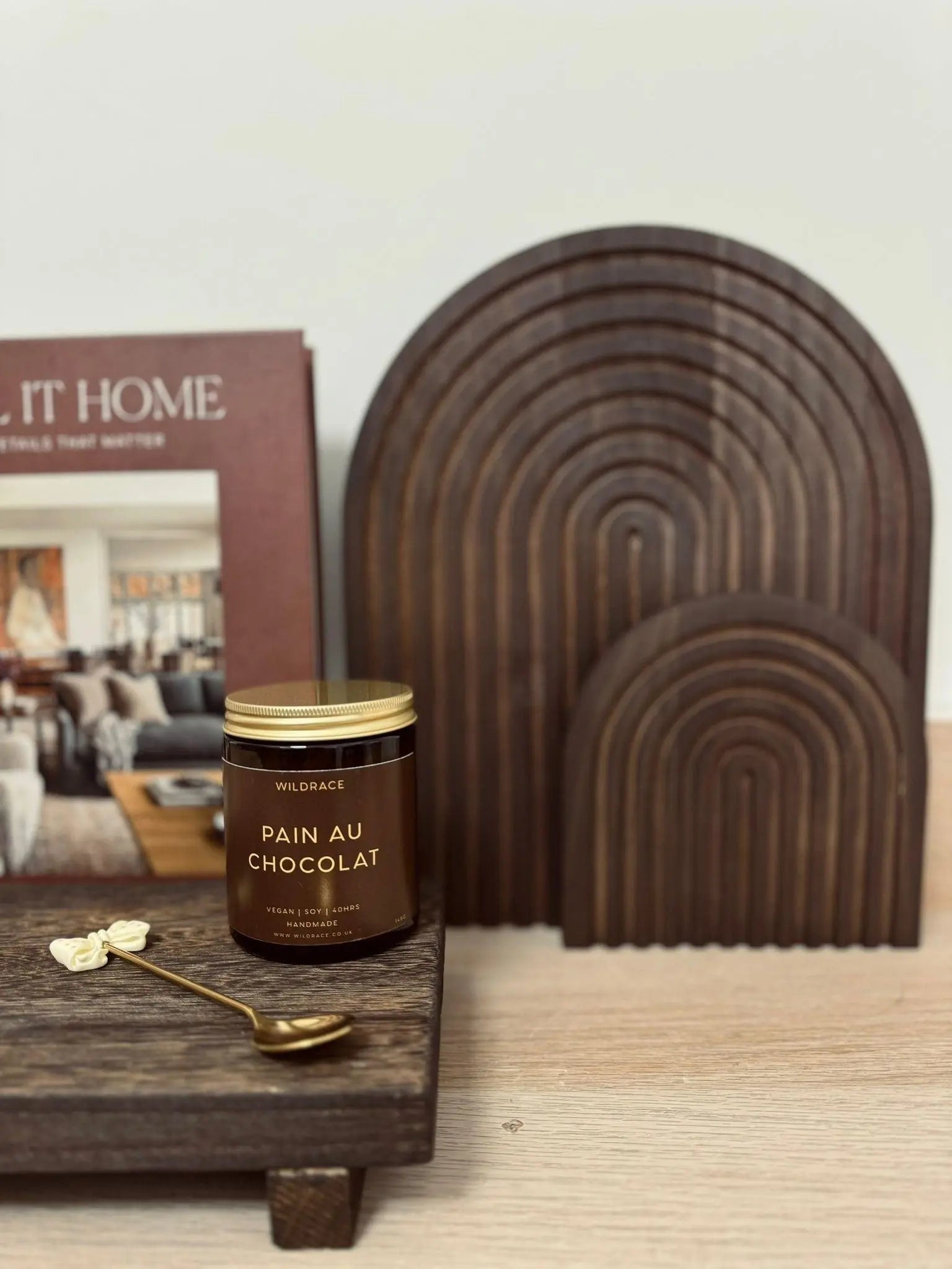 Pain Au Chocolat Lidded Glass Candle Jar - CandlesCandles - Lulu Loves Home