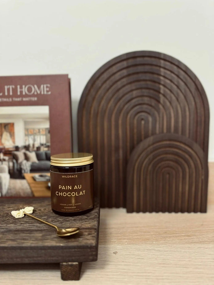 Pain Au Chocolat Lidded Glass Candle Jar - CandlesCandles - Lulu Loves Home