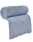 Pale Blue Fleece Leaf Printed Throw Blanket - Soft FurnishingsSoft Furnishings - Lulu Loves Home