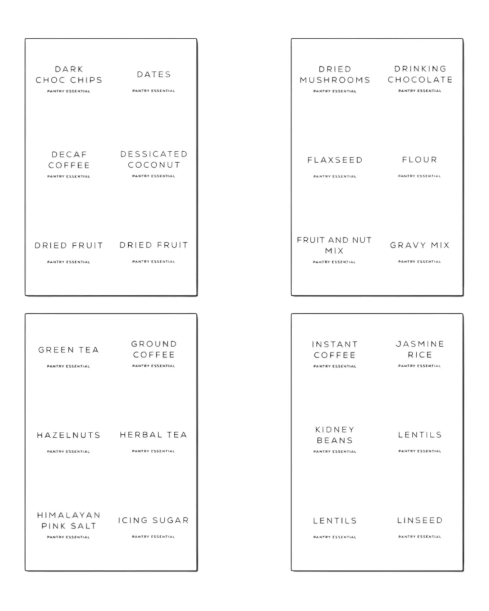 Pantry Storage Labels - Set of 138 - Kitchen & DiningKitchen & Dining - Lulu Loves Home
