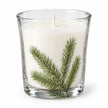 Widdop & Co pine pattern candles set of 3, decorative candles shown in a studio detail view