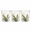 Widdop & Co pine pattern candles set of 3, decorative candles displayed together against a studio background