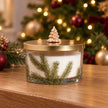 Widdop & Co pine pattern scented candle, 430g jar with decorative pine design