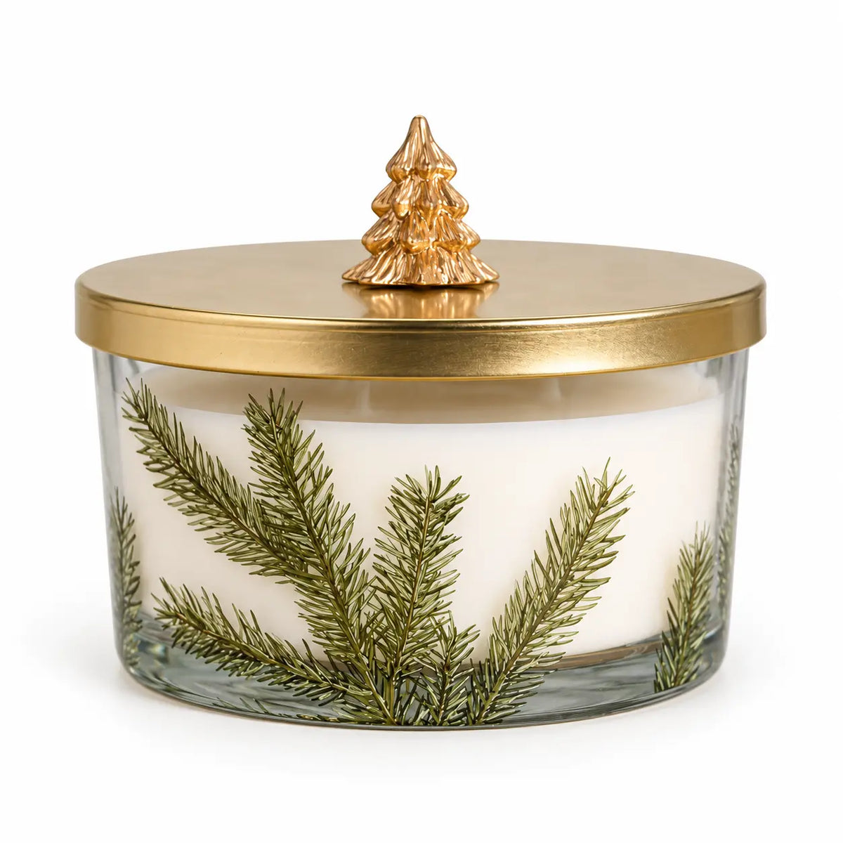 Widdop & Co pine pattern scented candle, 430g, shown in a studio product image