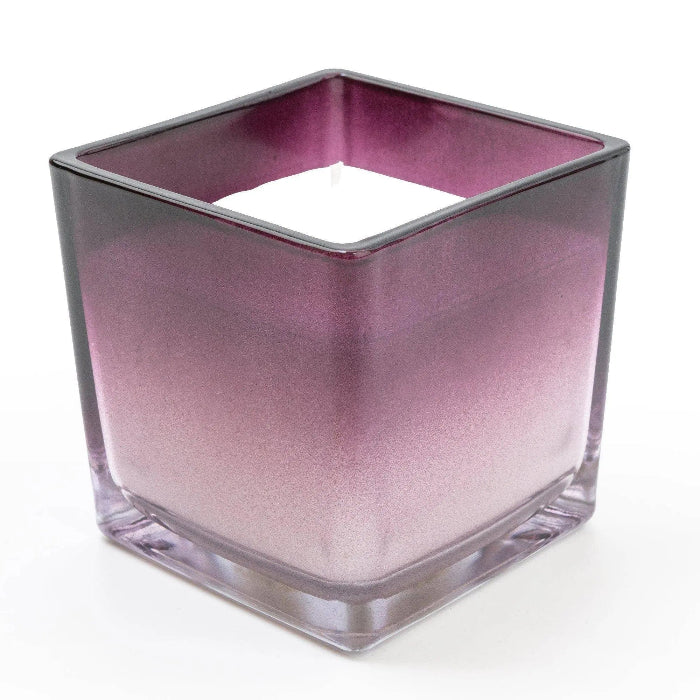Plum Ombre Small Glass Candle - Sakura Blossom Scent - CandlesCandles - Lulu Loves Home