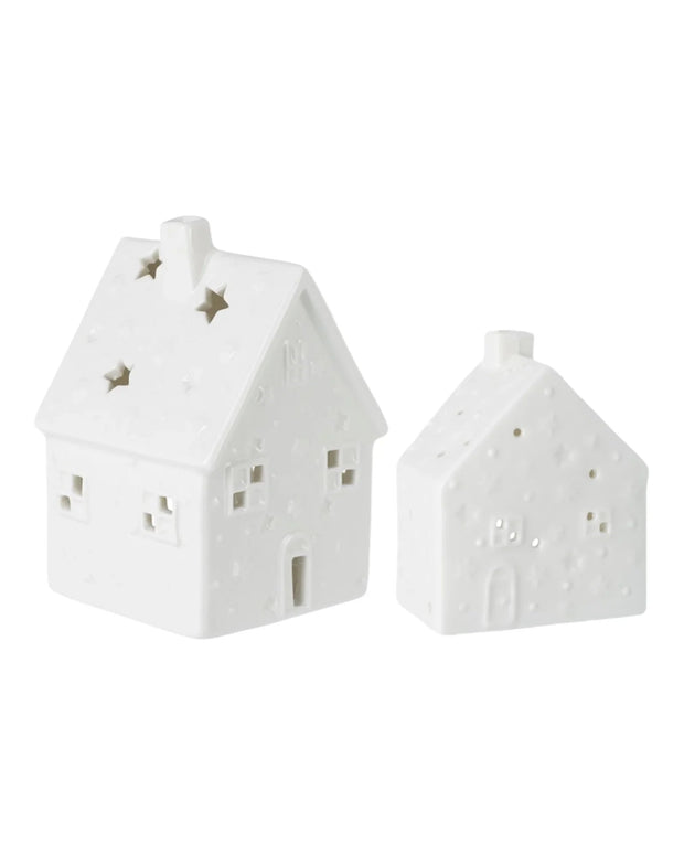 Porcelain House LED Candle Holder – Elegant Ceramic Lantern for Cosy Home Lighting - Seasonal Decor - AutumnSeasonal Decor - Autumn - Lulu Loves Home