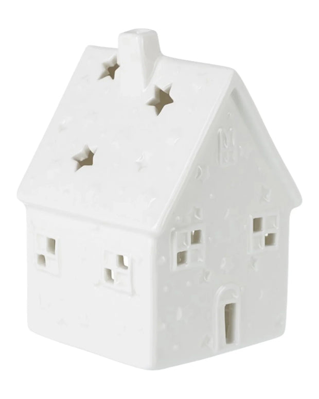 Porcelain House LED Candle Holder – Elegant Ceramic Lantern for Cosy Home Lighting - Seasonal Decor - AutumnSeasonal Decor - Autumn - Lulu Loves Home