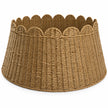 Satchville raffia extra large Christmas tree skirt with scalloped edge