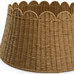 Satchville extra large raffia Christmas tree skirt with scalloped edge