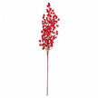 Full single 60cm Red Berries Stem on white