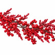 Close-up of red berry clusters and branching sprays on the Red Berry Burst Luxury Garland