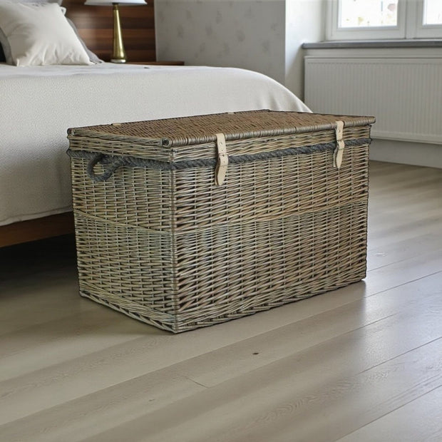 Large antique wash wicker basket by Red Hamper, perfect for home decor storage and organization.