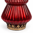 Red LED glass Christmas tree with illuminated design and glass base by Originals International Ltd