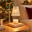 Widdop & Co candle warmer lamp with reeded glass shade for indoor lighting