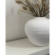 White stone vase from Hill Interiors, Regola Matt White Vase, with smooth, modern design perfect for contemporary home decor.