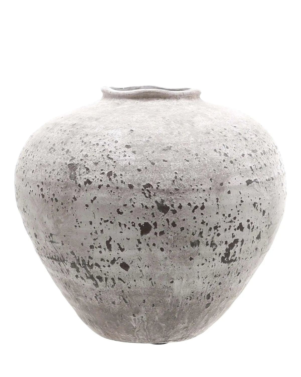 Regola Rustic Matt Neutral Stone Vase - VasesVases - Lulu Loves Home