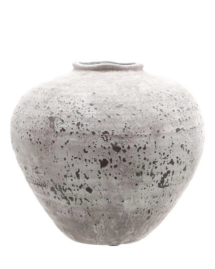 Regola Rustic Matt Neutral Stone Vase - VasesVases - Lulu Loves Home