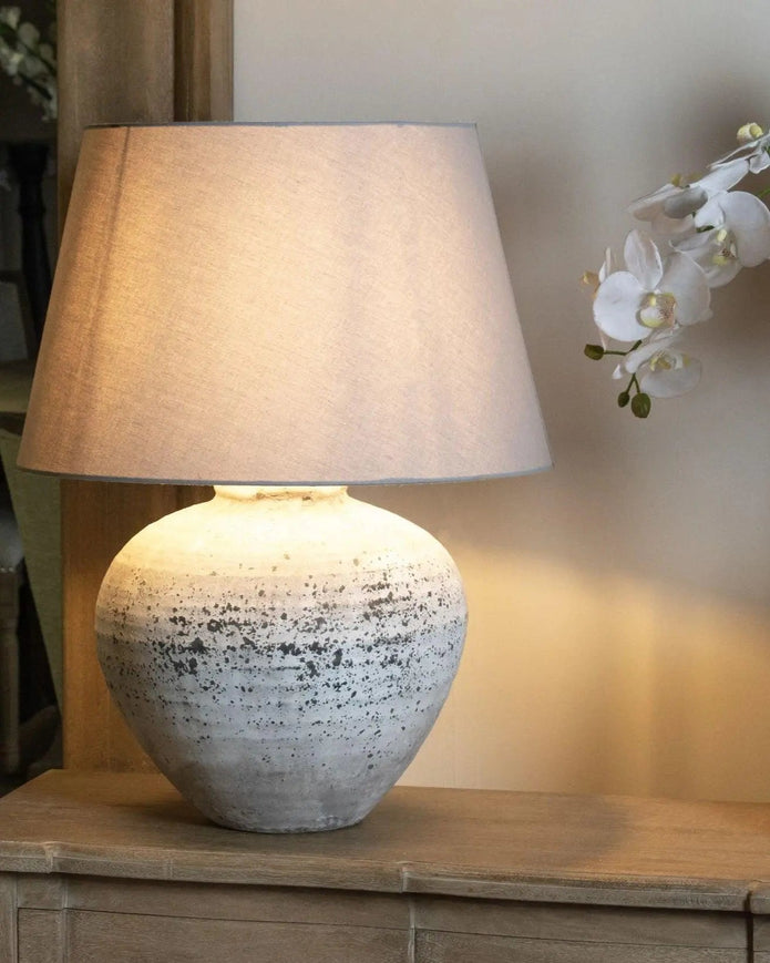 Regola Stone Natural Ribbed Lamp - Large - LightingLighting - Lulu Loves Home