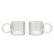 Ribbed Clear Glass Bobble Mugs - Set of Two - Kitchen & DiningKitchen & Dining - Lulu Loves Home