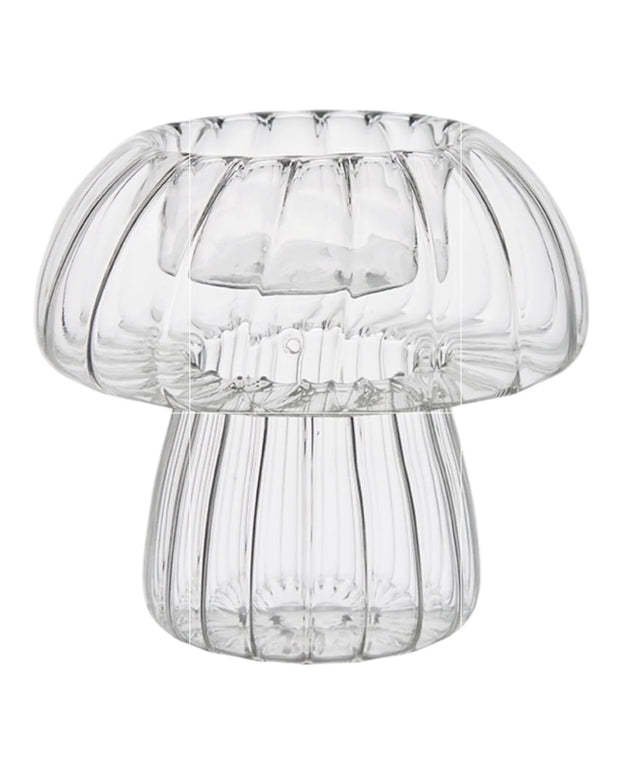 Ribbed Glass Mushroom Tealight Candle Holders - Seasonal Decor - AutumnSeasonal Decor - Autumn - Lulu Loves Home