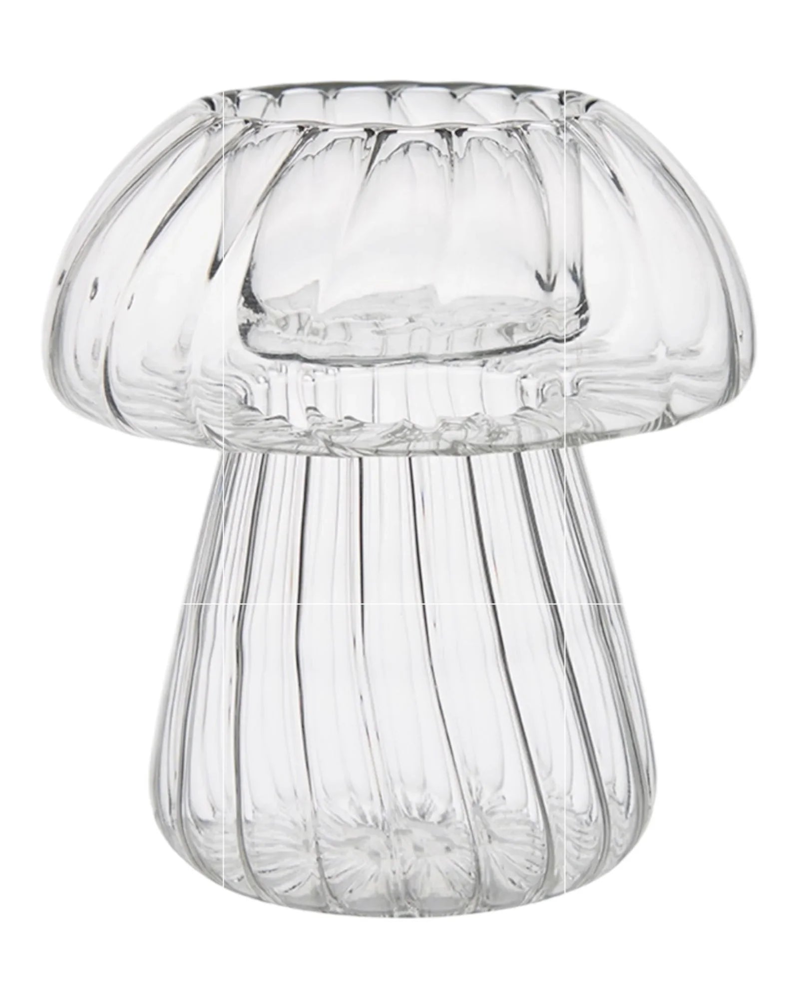 Ribbed Glass Mushroom Tealight Candle Holders - Seasonal Decor - AutumnSeasonal Decor - Autumn - Lulu Loves Home