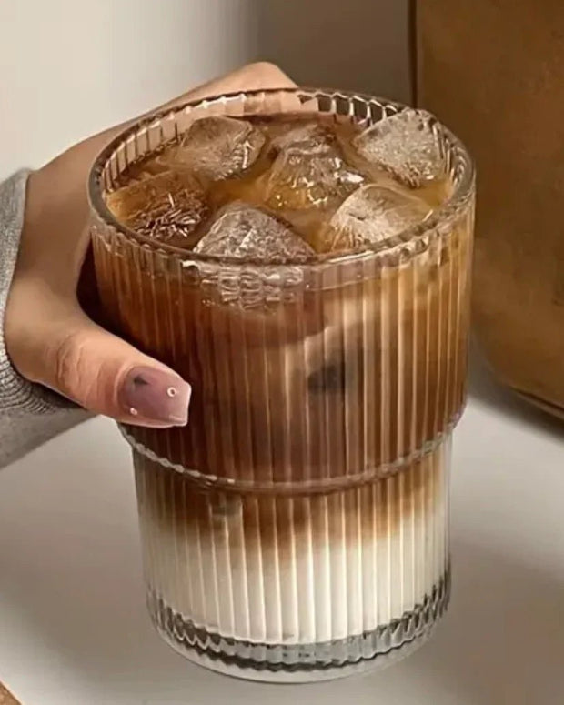 Ribbed Glass Travel Coffee Mug - Short - Kitchen & DiningKitchen & Dining - Lulu Loves Home