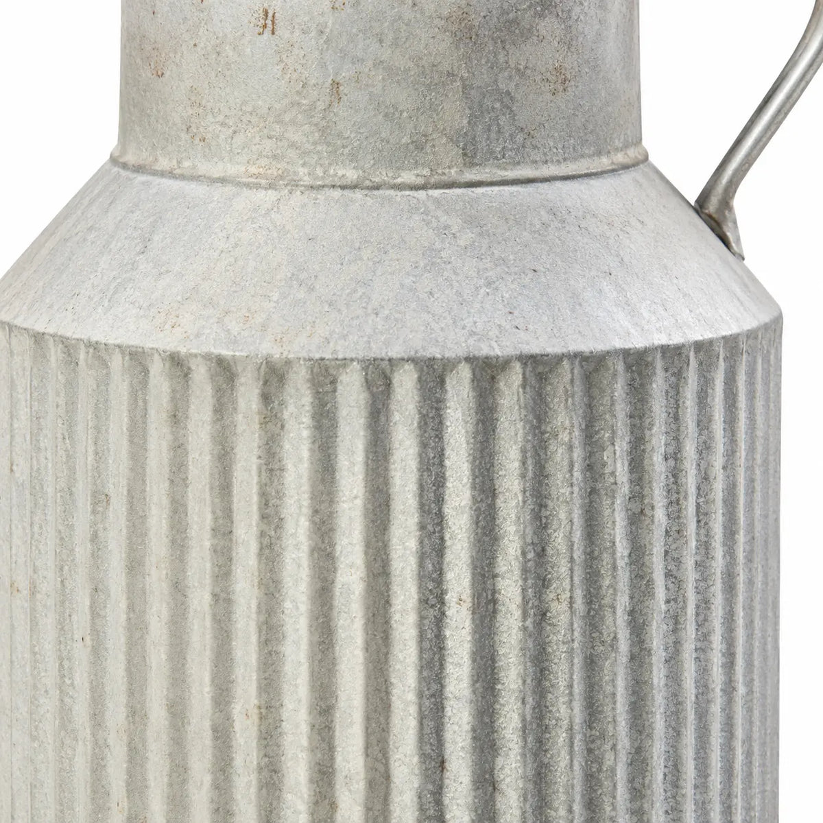 Satchville ribbed metal vase with vertical ribbed design, showcasing a sleek, modern appearance for decorative floral arrangements.