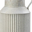 Satchville ribbed metal vase with vertical ribbed design, showcasing a sleek, modern appearance for decorative floral arrangements.