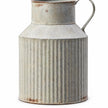 Satchville ribbed metal jug vase with spring detail and textured finish