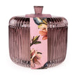 Ridged Glass Jar with Lid - Candle Garden Plum - CandlesCandles - Lulu Loves Home
