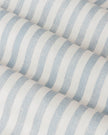 Ocean blue striped blackout eyelet curtains by Riva Home, soft furnishings with eyelet top design for stylish window coverage.