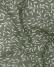 Green woven sheer voile curtain panel with yard leaf pattern from Riva Home, soft furnishings, 140cm wide by 250cm long.