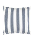Navy blue striped outdoor garden seat scatter cushion cover by Riva Home, soft furnishings for outdoor seating.