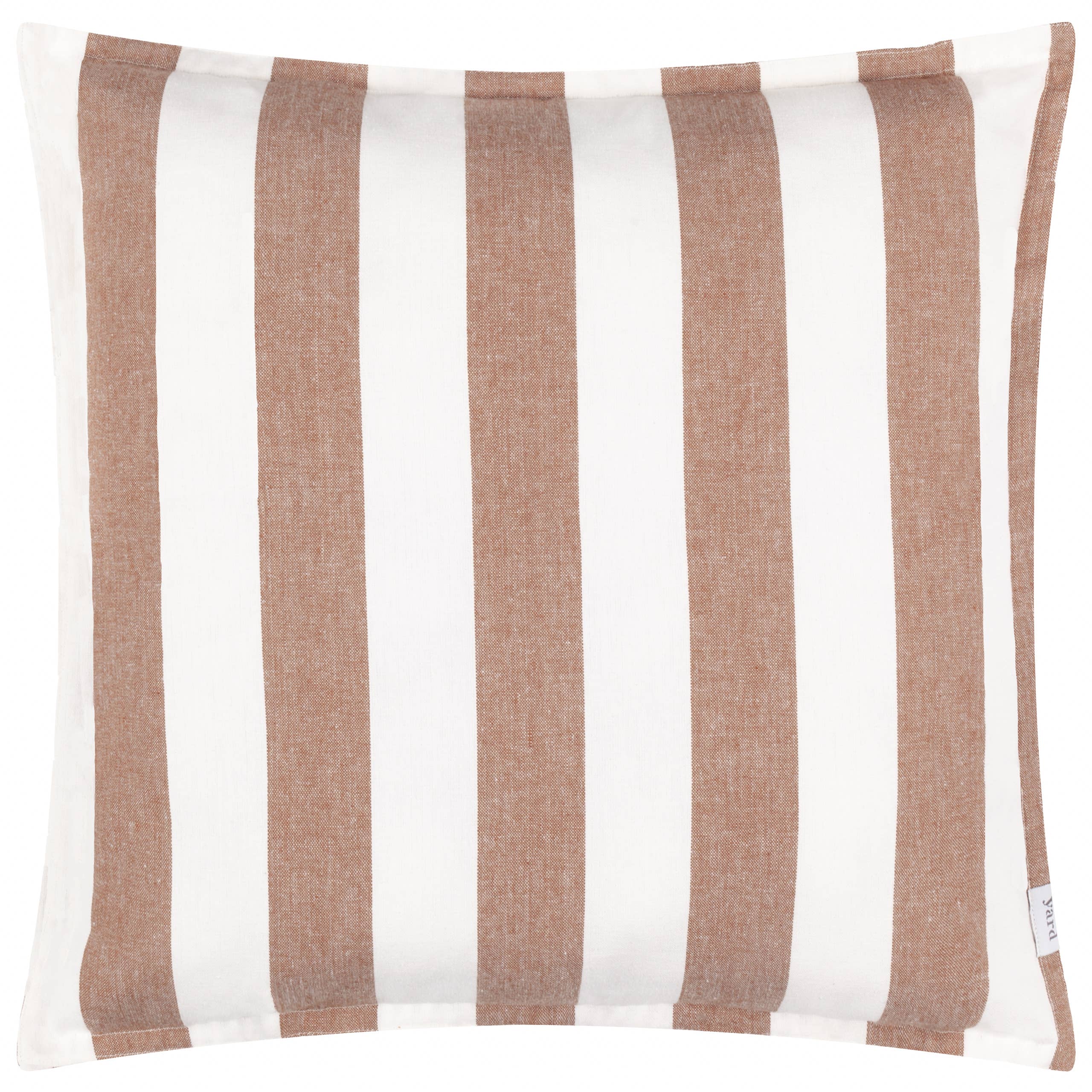 Terracotta striped outdoor garden seat scatter cushion cover by Riva Home, soft furnishings for outdoor seating.